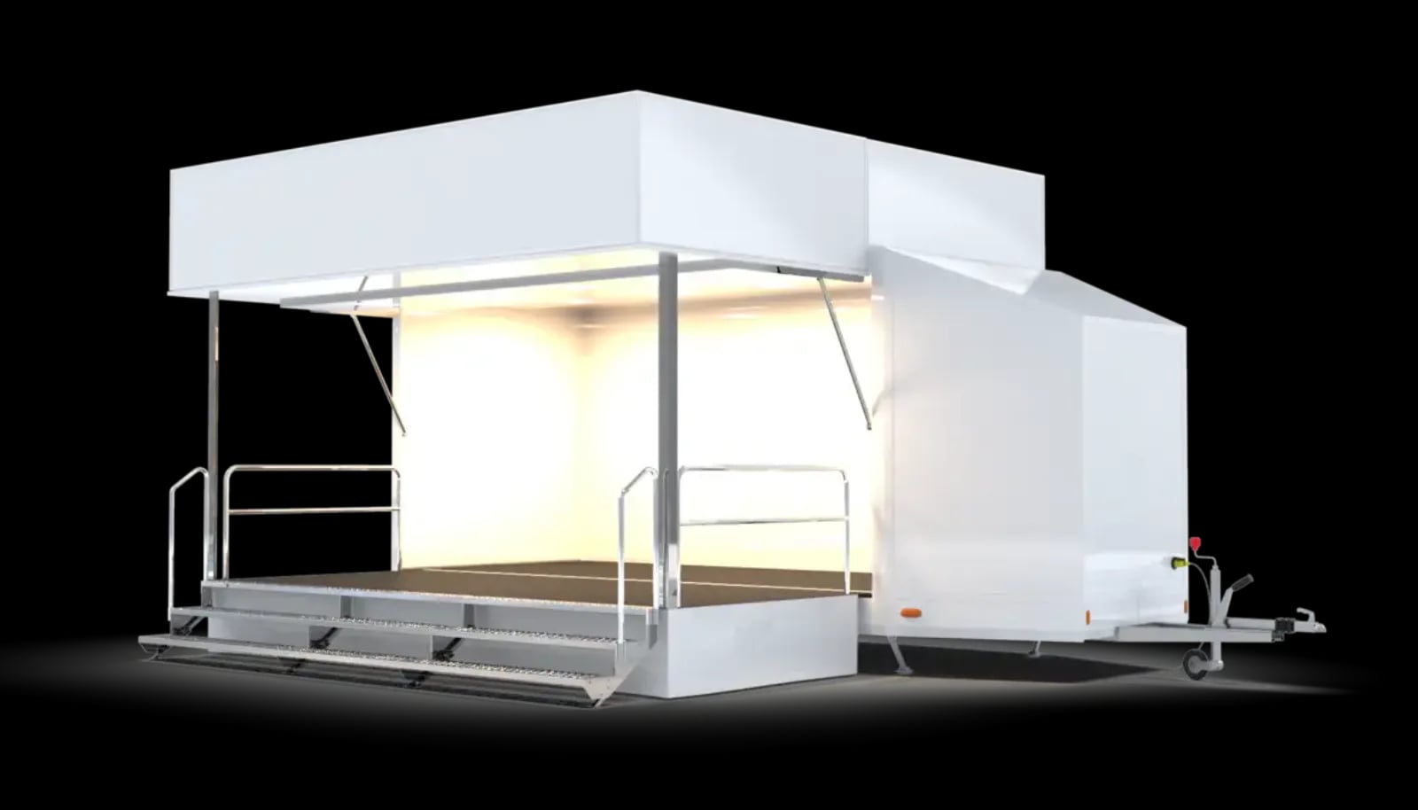 CUBE.expo, Messestand auf einem Anhänger